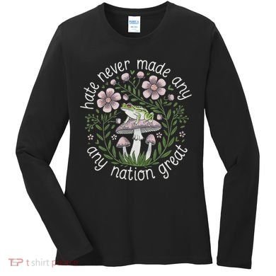Subtle Anti Trump Hate Never Made Any Nation Great Women's Long Sleeve Shirt