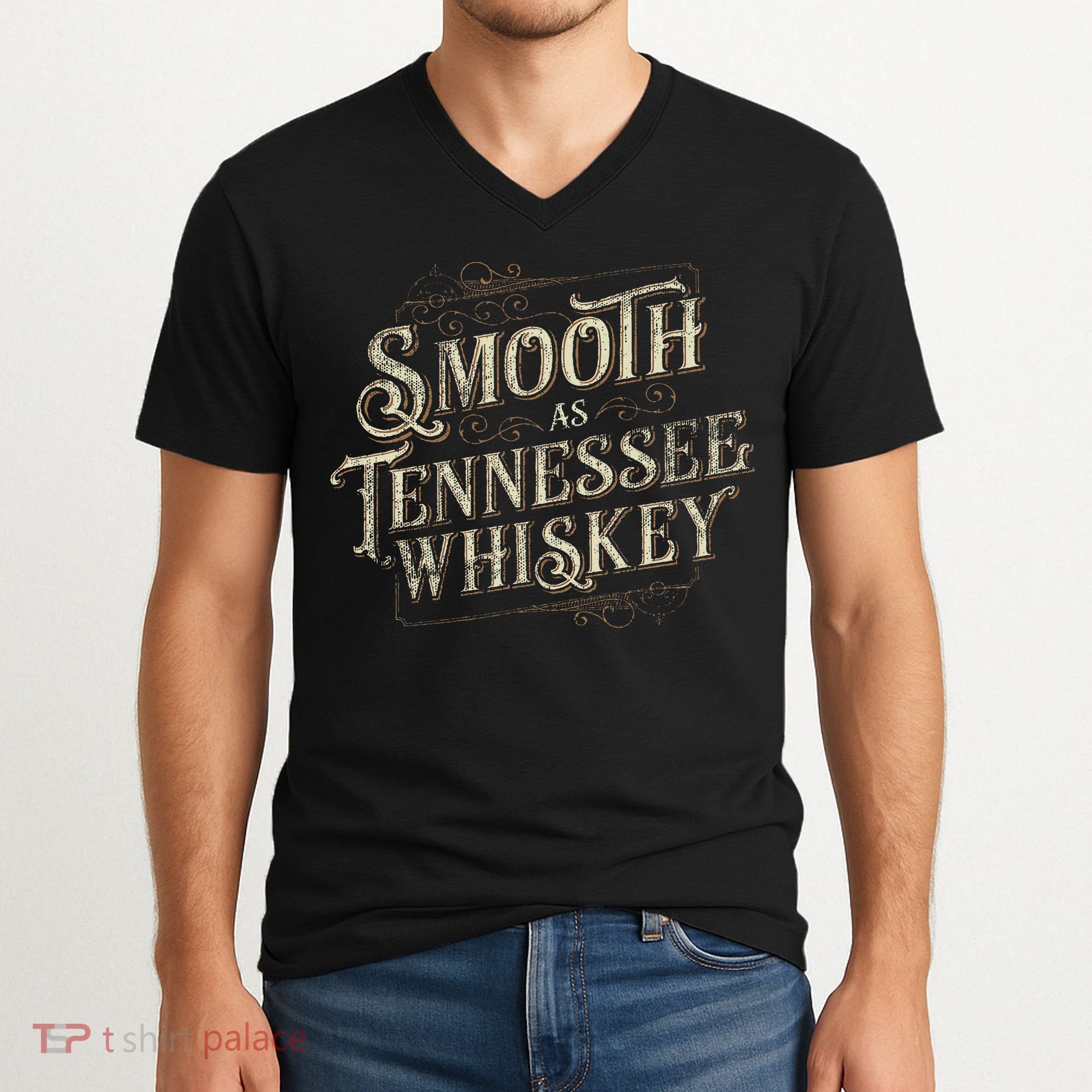 Smooth As Tennessee Whiskey Country V-Neck T-Shirt
