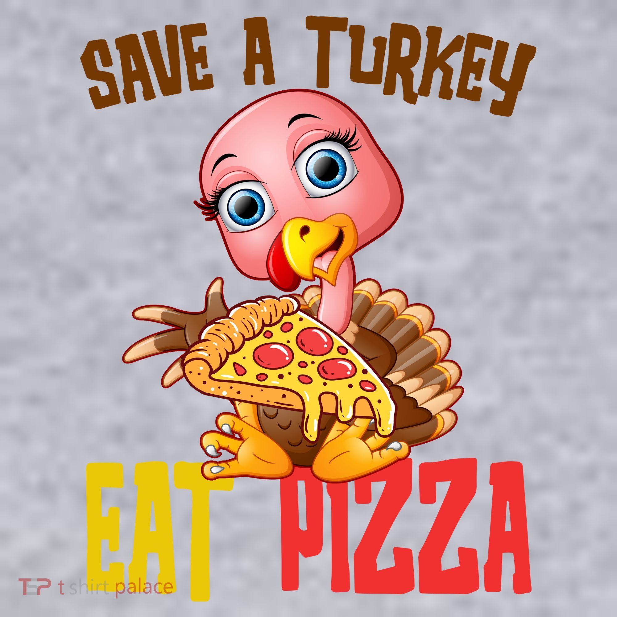 Save A Turkey Eat Pizza Funny Thanksgiving Women's Sweatshirt