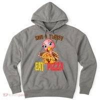 Save A Turkey Eat Pizza Funny Thanksgiving Hoodie thumb 0