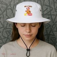 Save A Turkey Eat Pizza Funny Thanksgiving Bucket Hat thumb 3