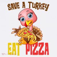 Save A Turkey Eat Pizza Funny Thanksgiving Beanie thumb 2