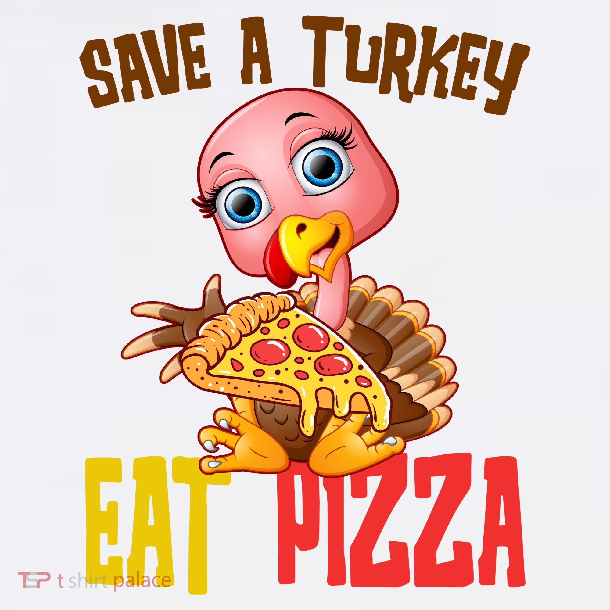 Save A Turkey Eat Pizza Funny Thanksgiving Tumbler
