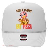 Save A Turkey Eat Pizza Funny Thanksgiving Hat thumb 0