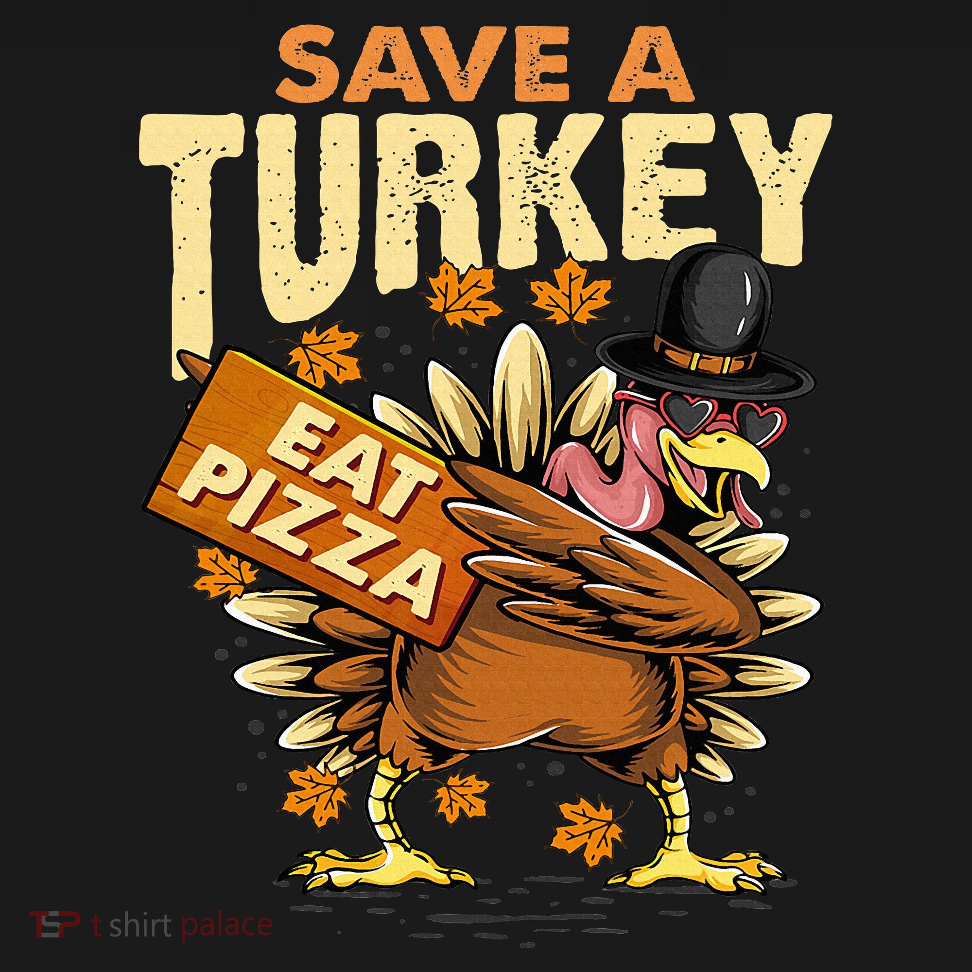 Save a Turkey Eat Pizza  Thanksgiving Vegan Family Reunion Women's Tank Top
