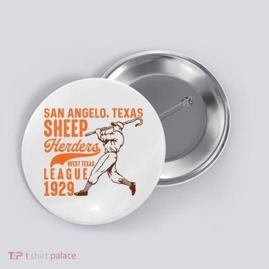 San Angelo Texas Sheep Herders Vintage Athletics Button