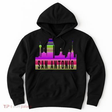 San Antonio Texas Skyline Serape Blanket Art Souvenir Hoodie