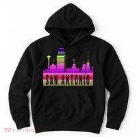 San Antonio Texas Skyline Serape Blanket Art Souvenir Hoodie thumb 0