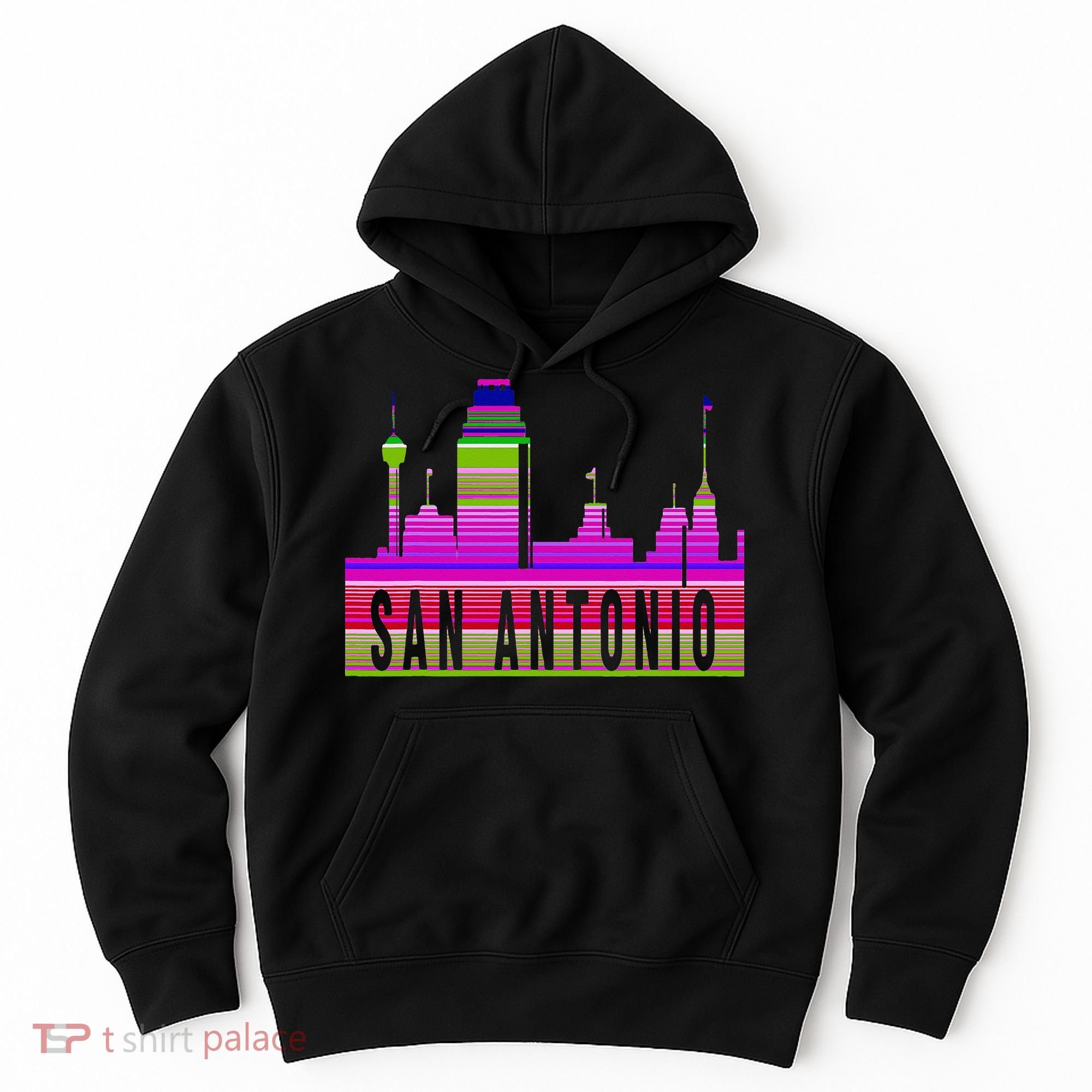 San Antonio Texas Skyline Serape Blanket Art Souvenir Hoodie