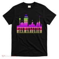 San Antonio Texas Skyline Serape Blanket Art Souvenir T-Shirt thumb 0