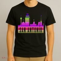 San Antonio Texas Skyline Serape Blanket Art Souvenir T-Shirt thumb 3