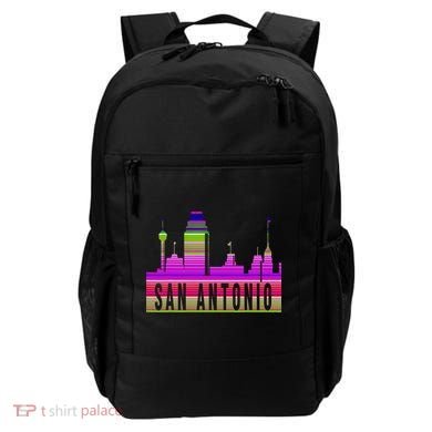 San Antonio Texas Skyline Serape Blanket Art Souvenir Backpack