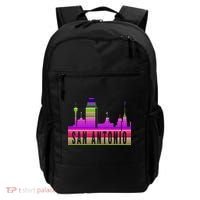 San Antonio Texas Skyline Serape Blanket Art Souvenir Backpack thumb 0
