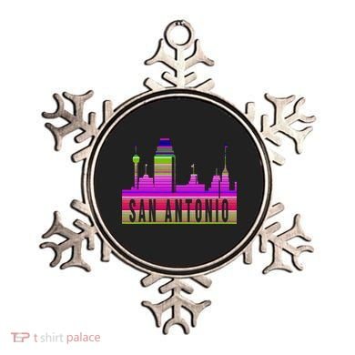 San Antonio Texas Skyline Serape Blanket Art Souvenir Ornament