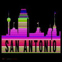 San Antonio Texas Skyline Serape Blanket Art Souvenir Baby Bodysuit thumb 2