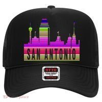 San Antonio Texas Skyline Serape Blanket Art Souvenir Hat thumb 0