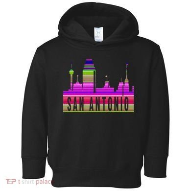 San Antonio Texas Skyline Serape Blanket Art Souvenir Toddler Hoodie