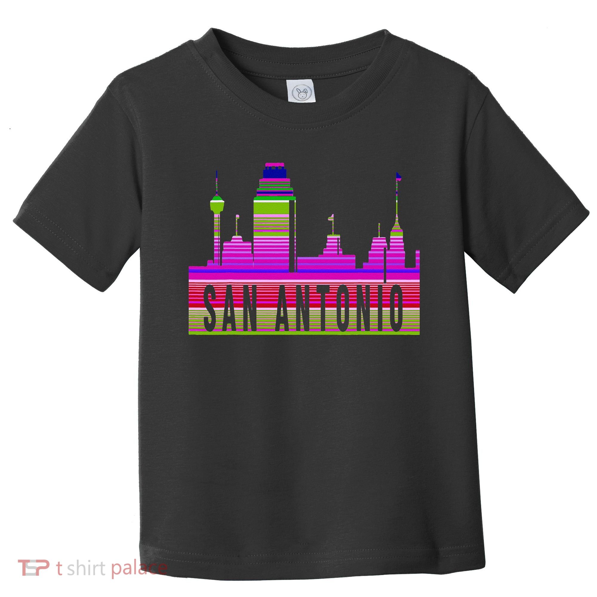 San Antonio Texas Skyline Serape Blanket Art Souvenir Toddler T-Shirt