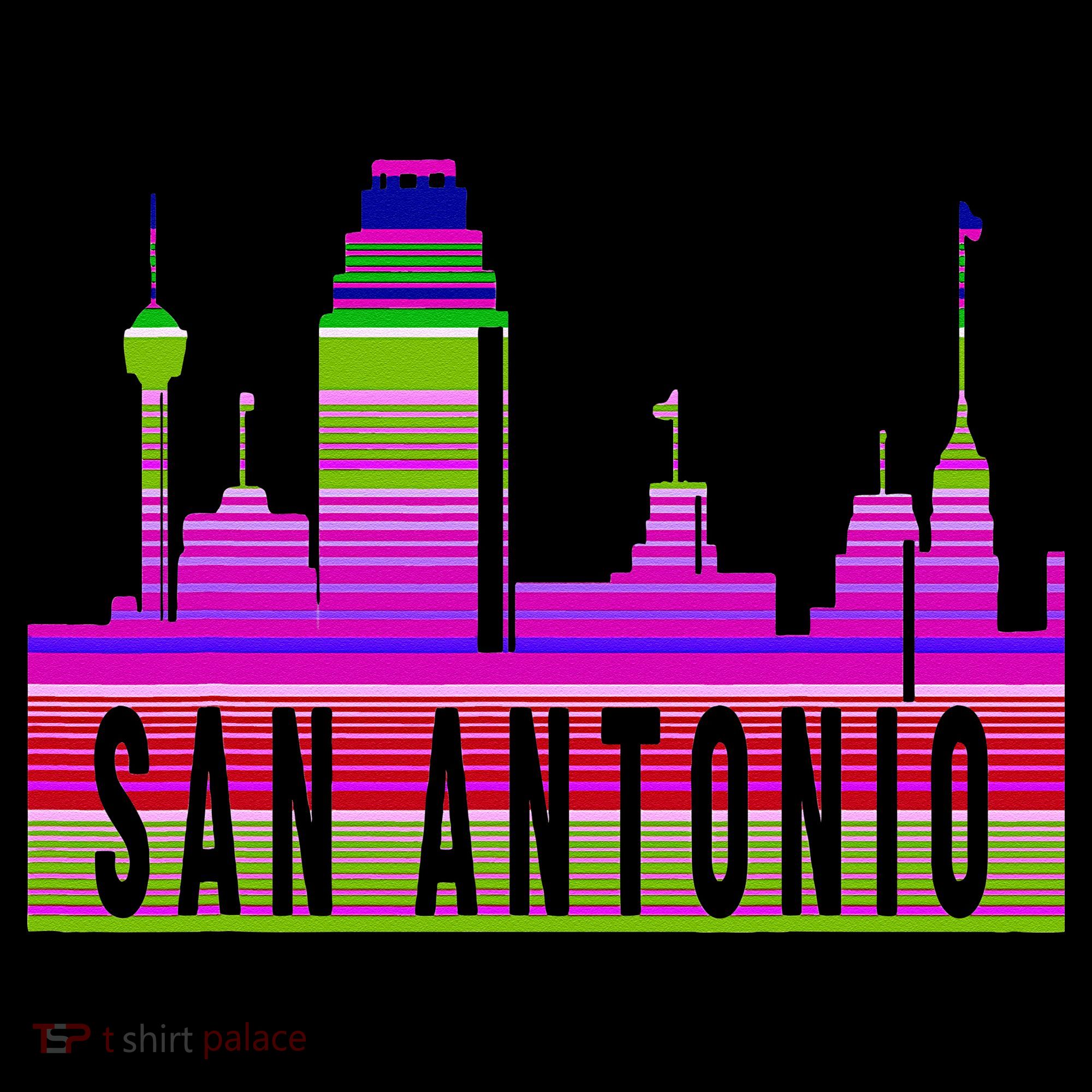 San Antonio Texas Skyline Serape Blanket Art Souvenir Visor