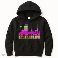 San Antonio Texas Skyline Serape Blanket Art Souvenir Kids Hoodie thumb 0