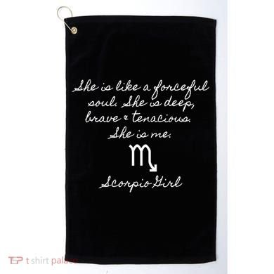 Scorpio Astrology Traits Gift Golf Towel