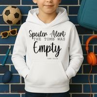 Spoiler Alert The Tomb Was Empty Luke 24:24 Kids Hoodie thumb 2