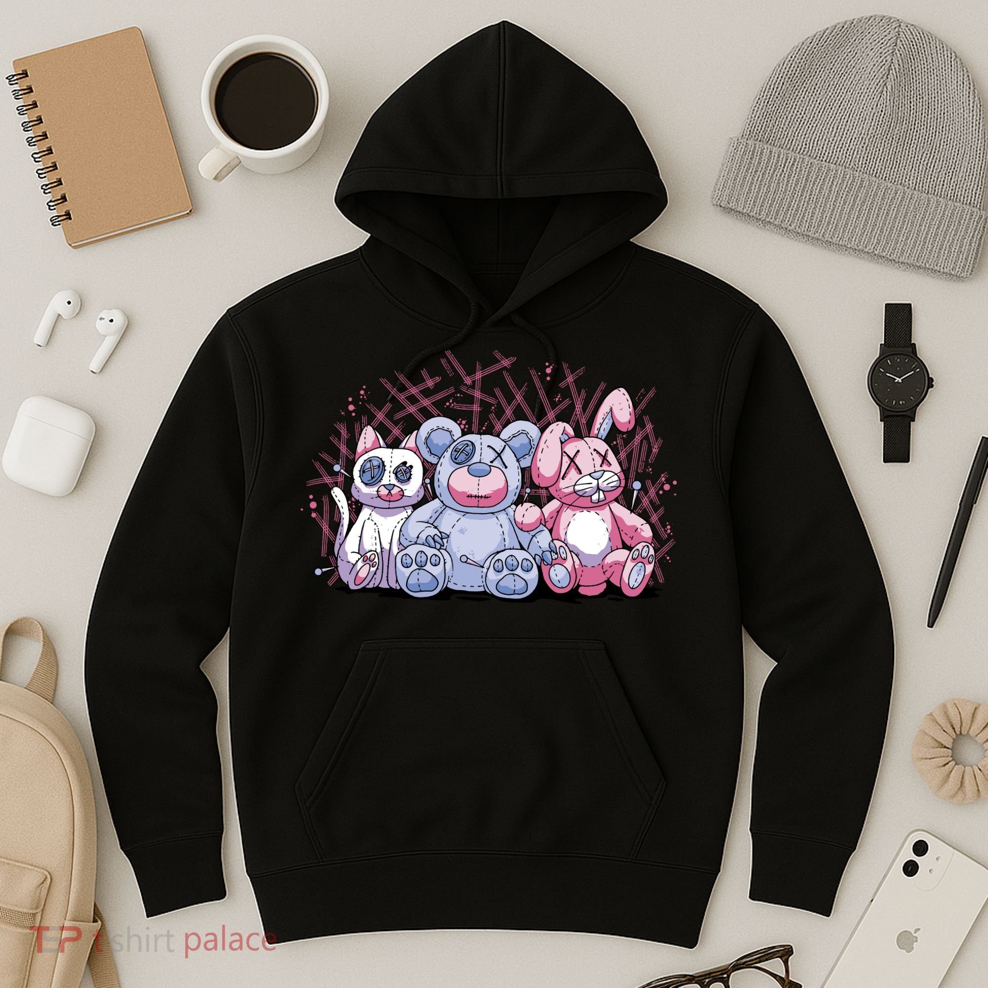 Stuffed Animals Trio Hoodie