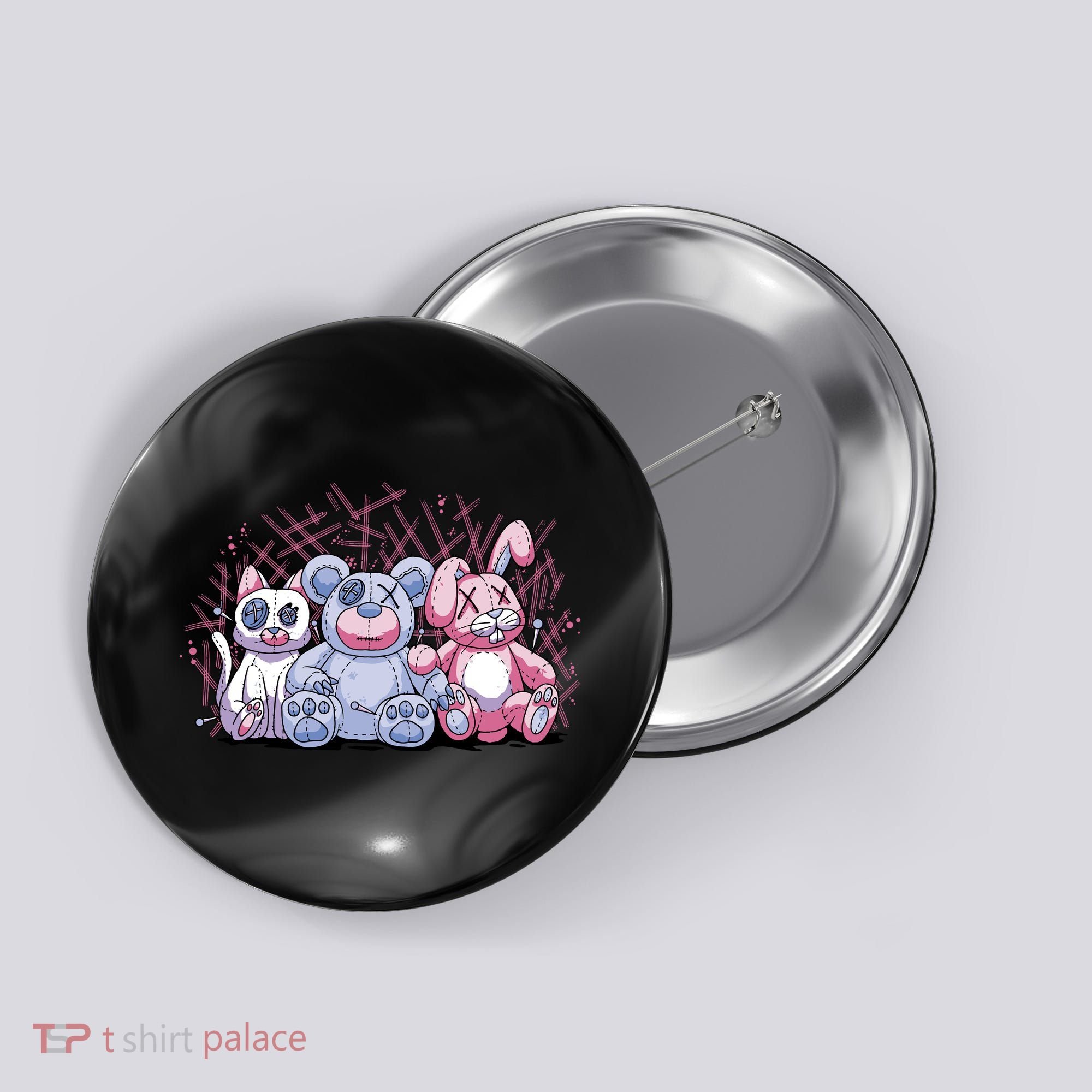 Stuffed Animals Trio Button