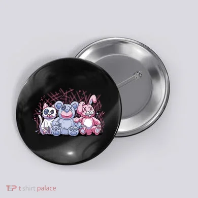 Stuffed Animals Trio Button