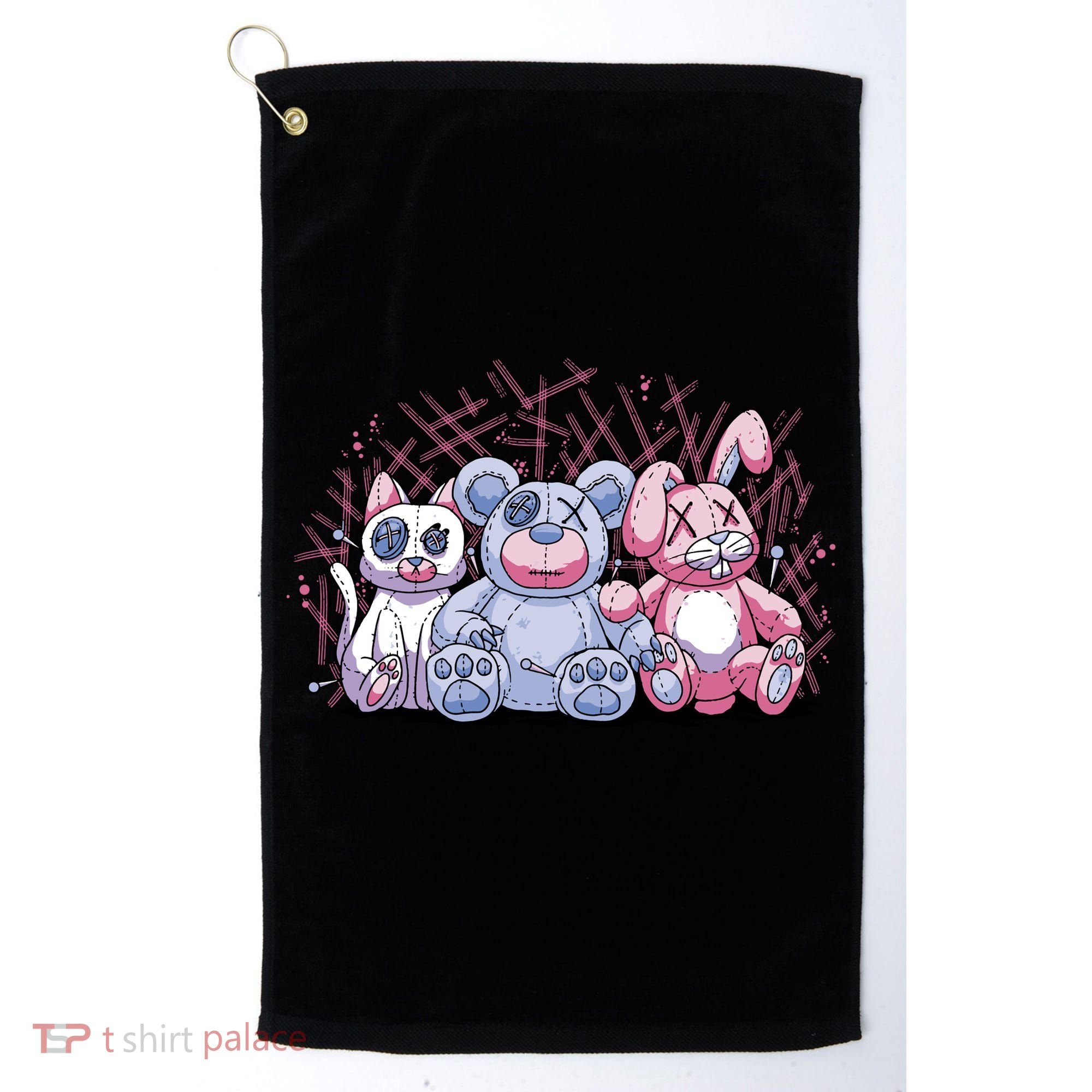Stuffed Animals Trio Golf Towel
