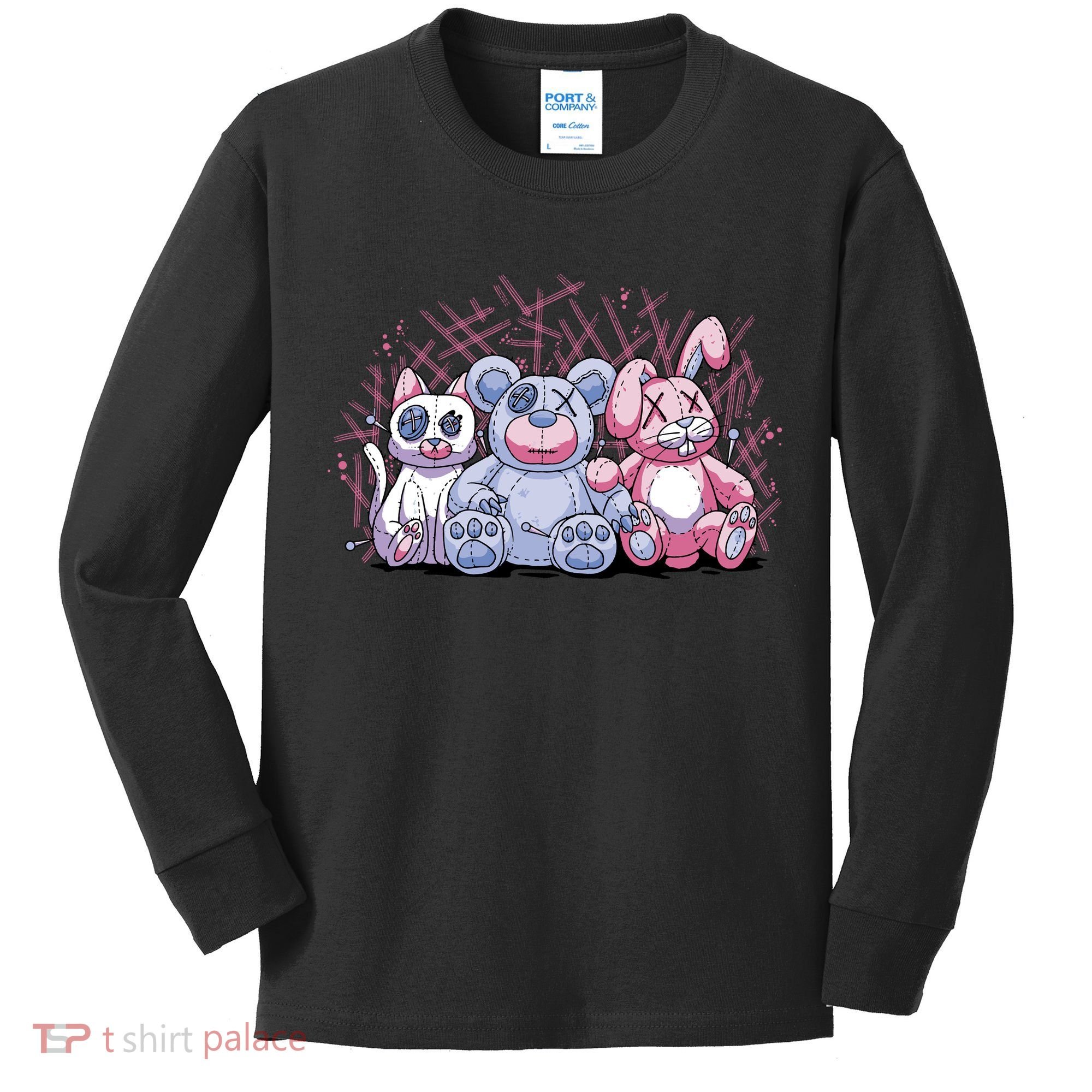 Stuffed Animals Trio Kids Long Sleeve Shirt