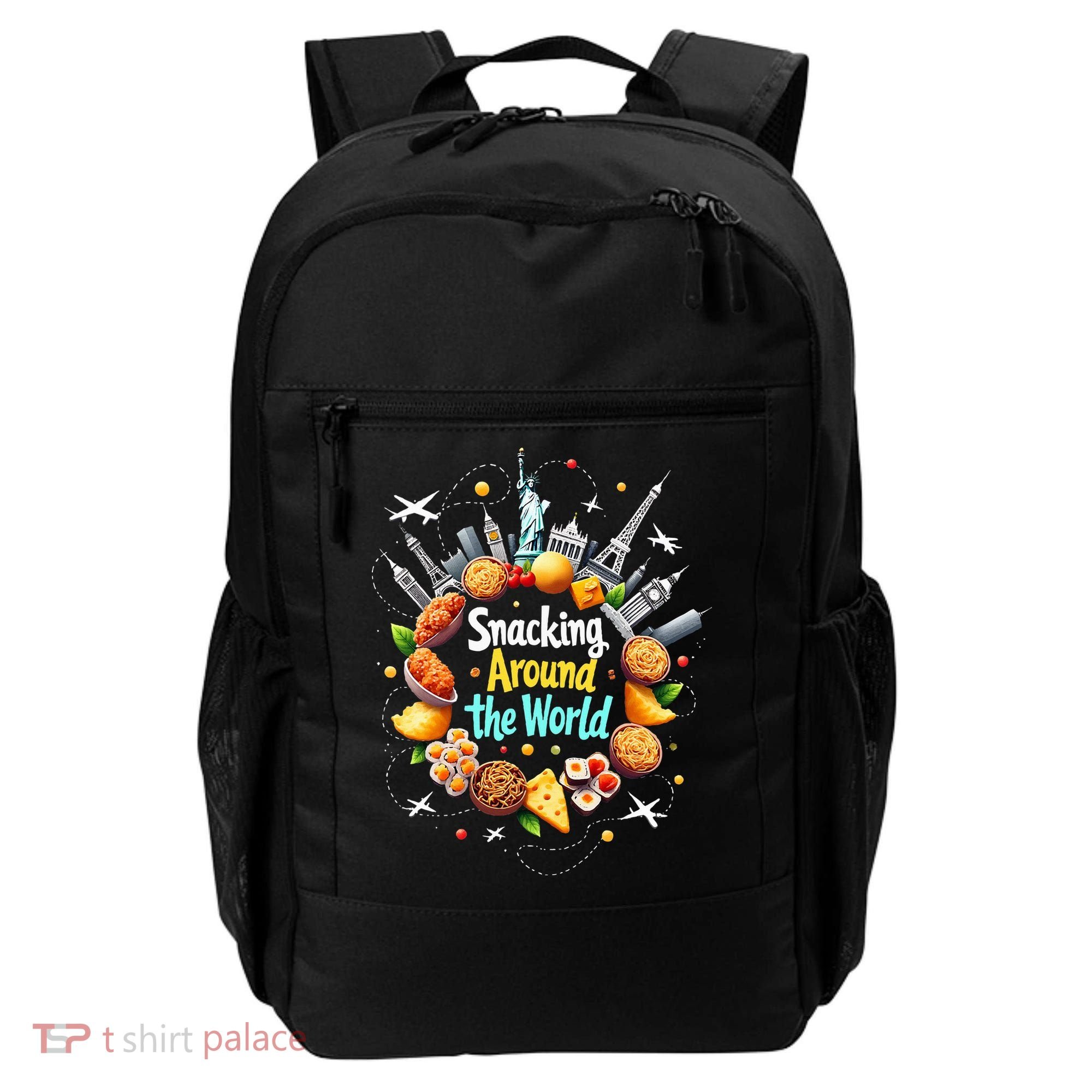 Snacking Around The World Fast Food Travel Backpack