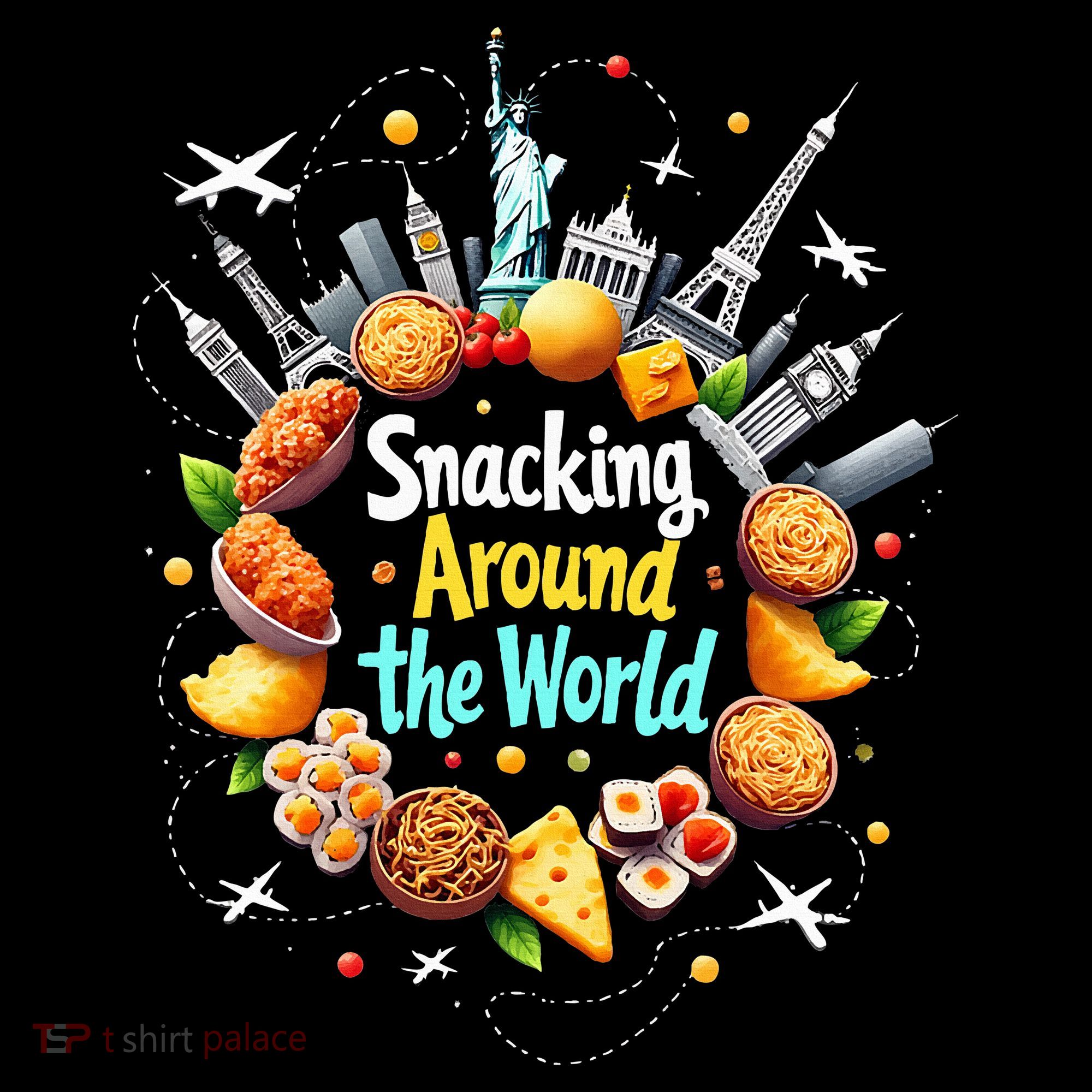 Snacking Around The World Fast Food Travel Women's Hoodie