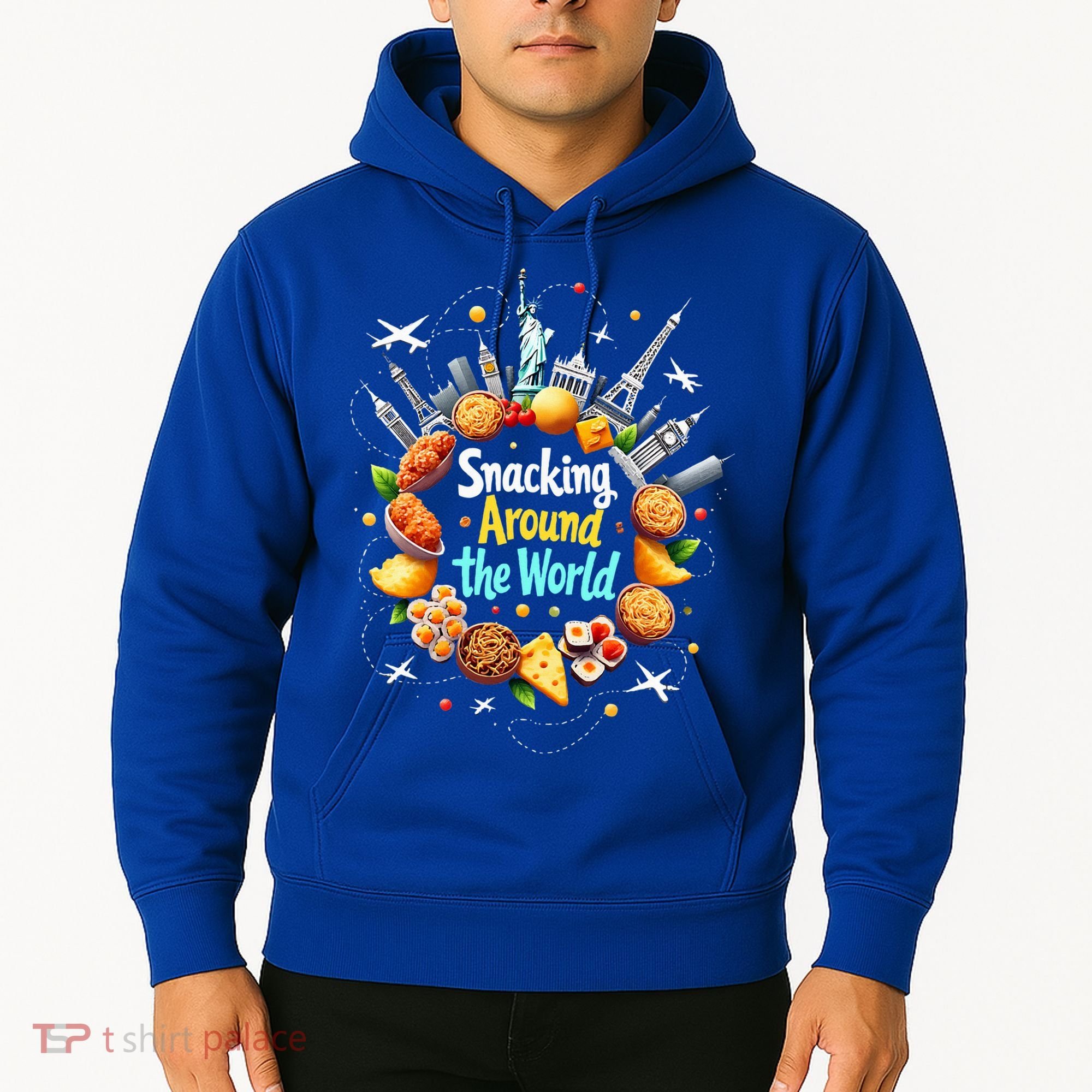 Snacking Around The World Fast Food Travel Hoodie