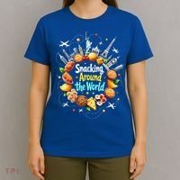 Snacking Around The World Fast Food Travel T-Shirt thumb 4