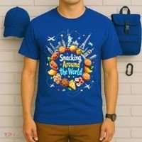 Snacking Around The World Fast Food Travel T-Shirt thumb 6
