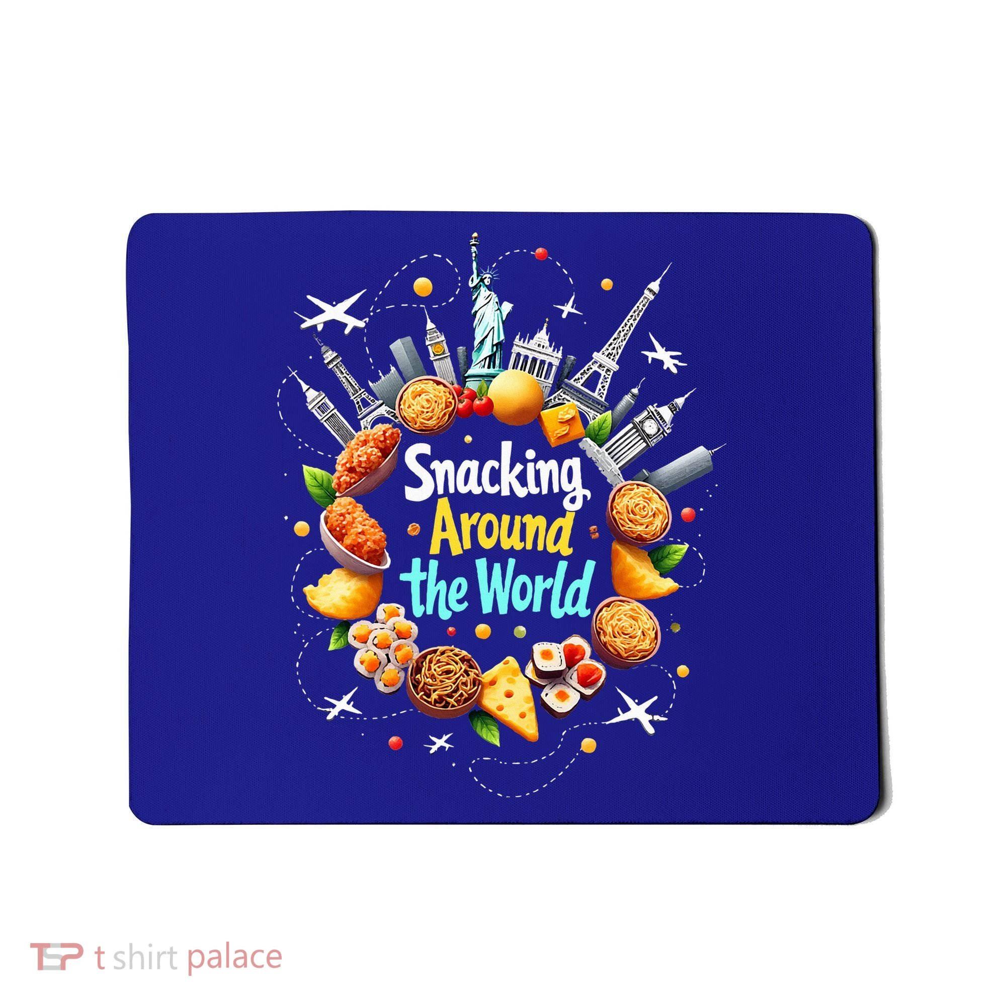Snacking Around The World Fast Food Travel Mousepad