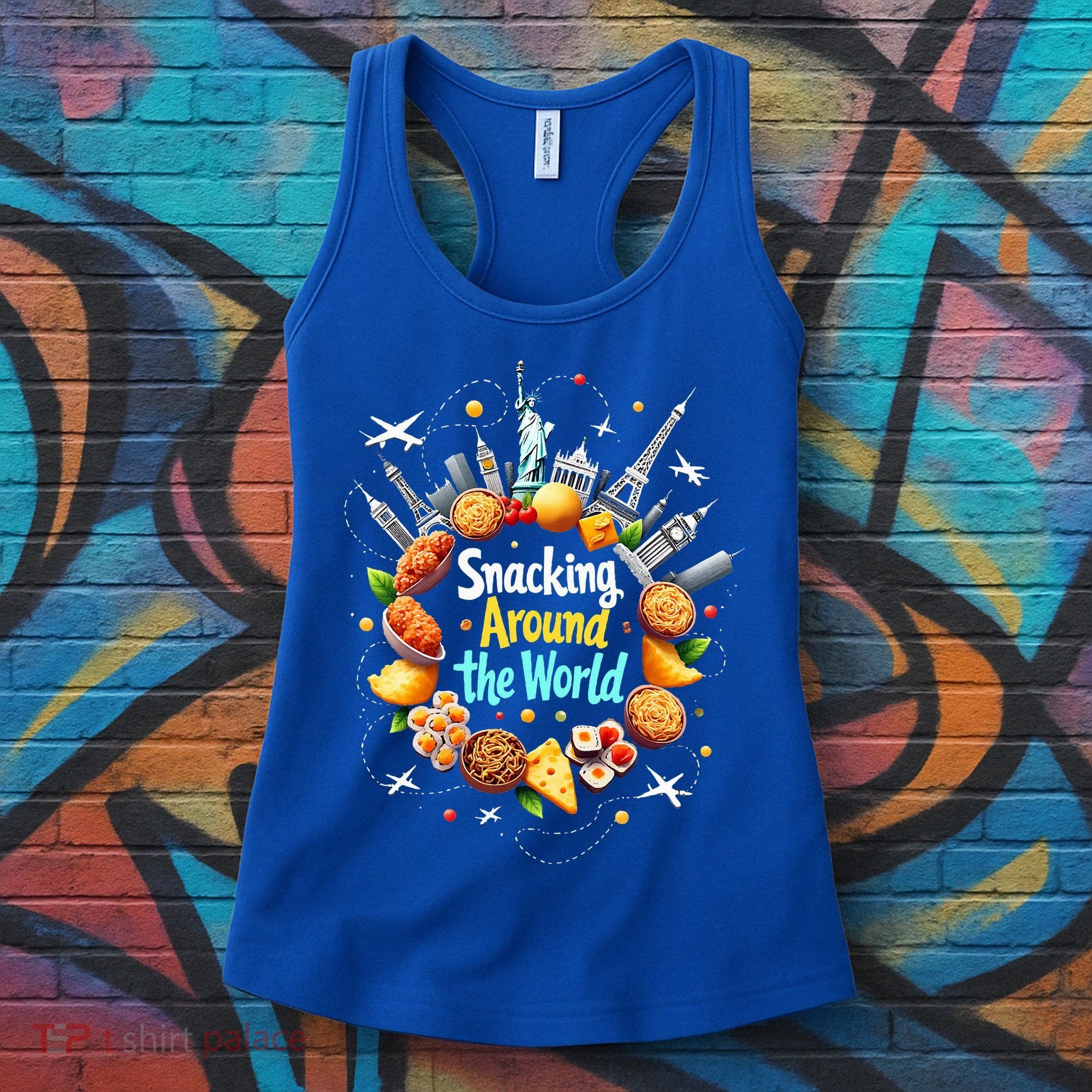 Snacking Around The World Fast Food Travel Women's Tank Top