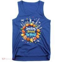 Snacking Around The World Fast Food Travel Tank Top thumb 0