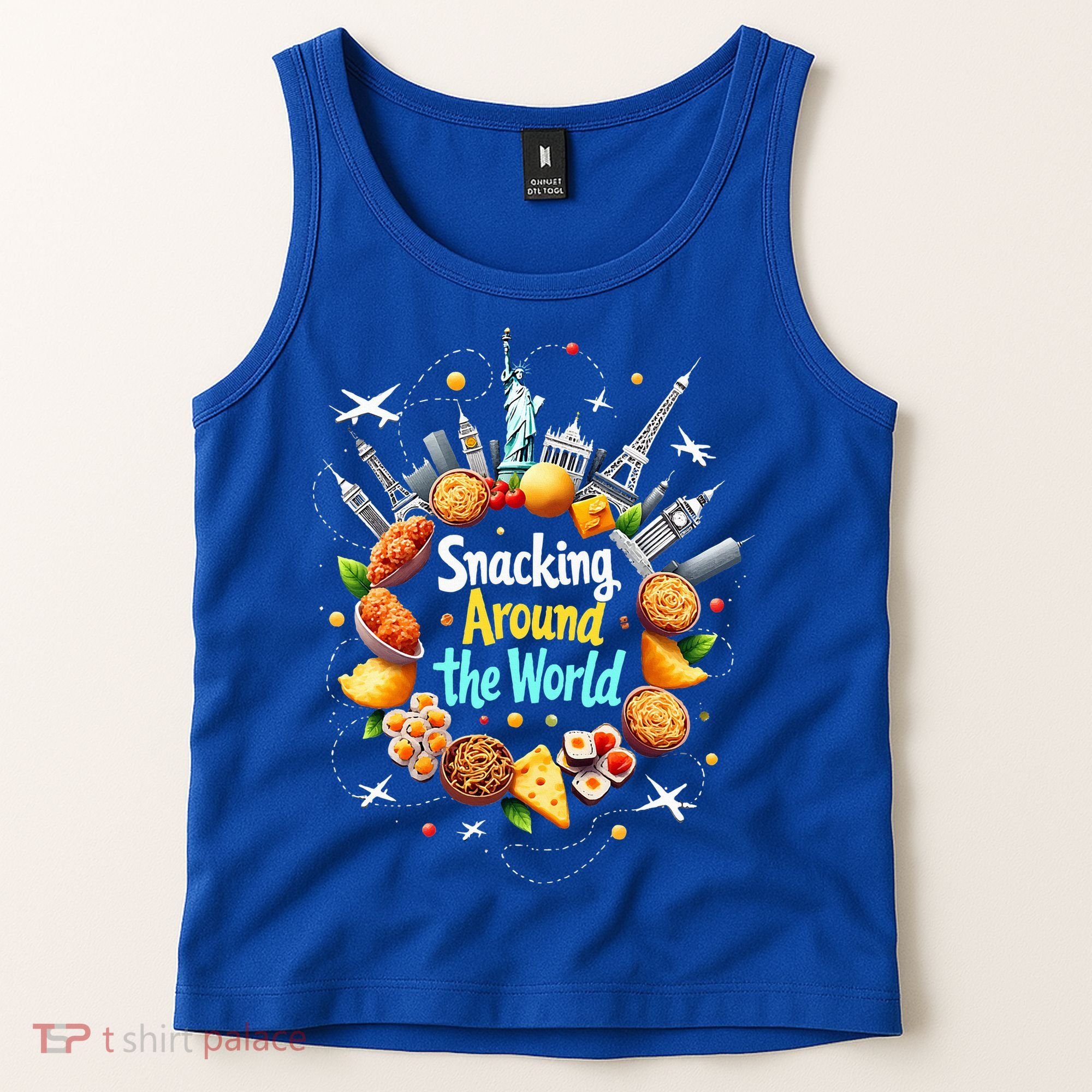 Snacking Around The World Fast Food Travel Tank Top