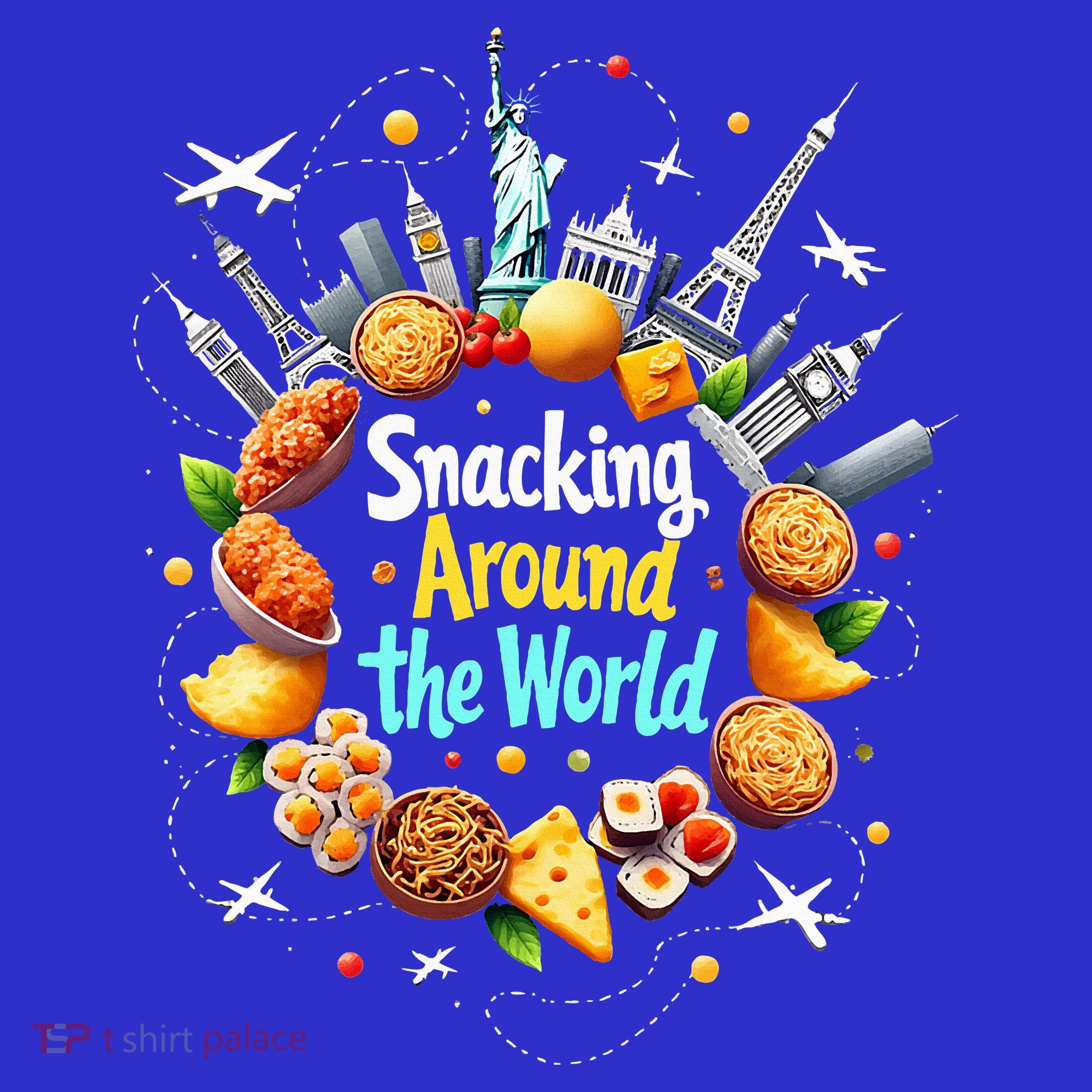 Snacking Around The World Fast Food Travel Women's T-Shirt