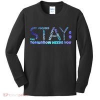Suicide Awareness Tomorrow Needs You Semicolon Prevention Kids Long Sleeve Shirt thumb 0