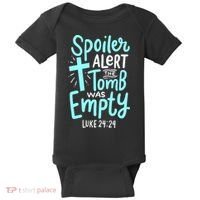 Spoiler Alert Tomb Was Empty Easter Religious Christian Gift Baby Bodysuit thumb 0