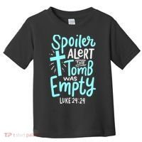 Spoiler Alert Tomb Was Empty Easter Religious Christian Gift Toddler T-Shirt thumb 0