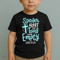 Spoiler Alert Tomb Was Empty Easter Religious Christian Gift Toddler T-Shirt thumb 2