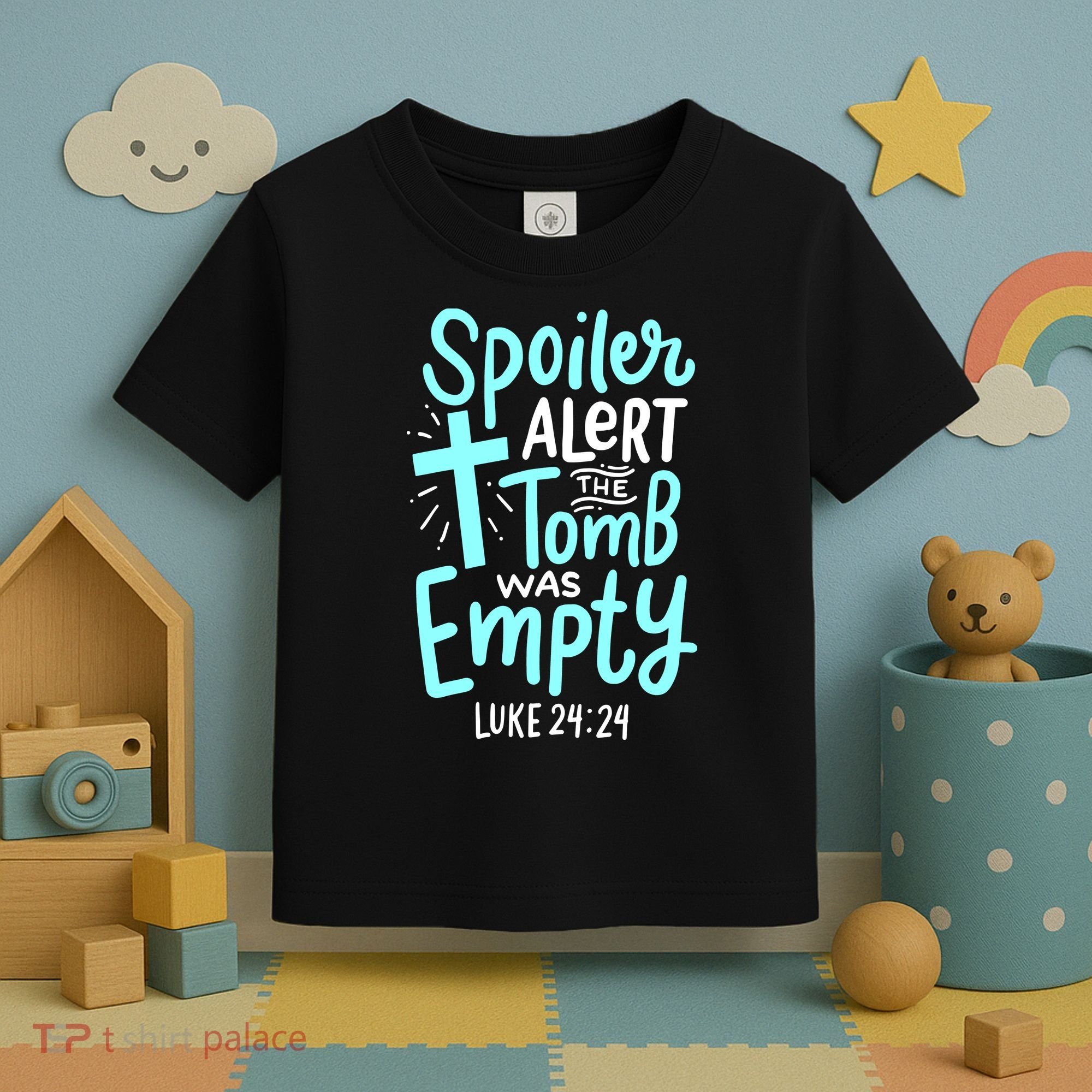 Spoiler Alert Tomb Was Empty Easter Religious Christian Gift Toddler T-Shirt