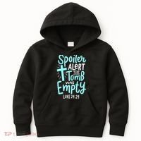 Spoiler Alert Tomb Was Empty Easter Religious Christian Gift Kids Hoodie thumb 0
