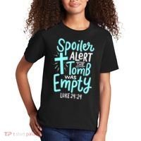 Spoiler Alert Tomb Was Empty Easter Religious Christian Gift Kids T-Shirt thumb 2