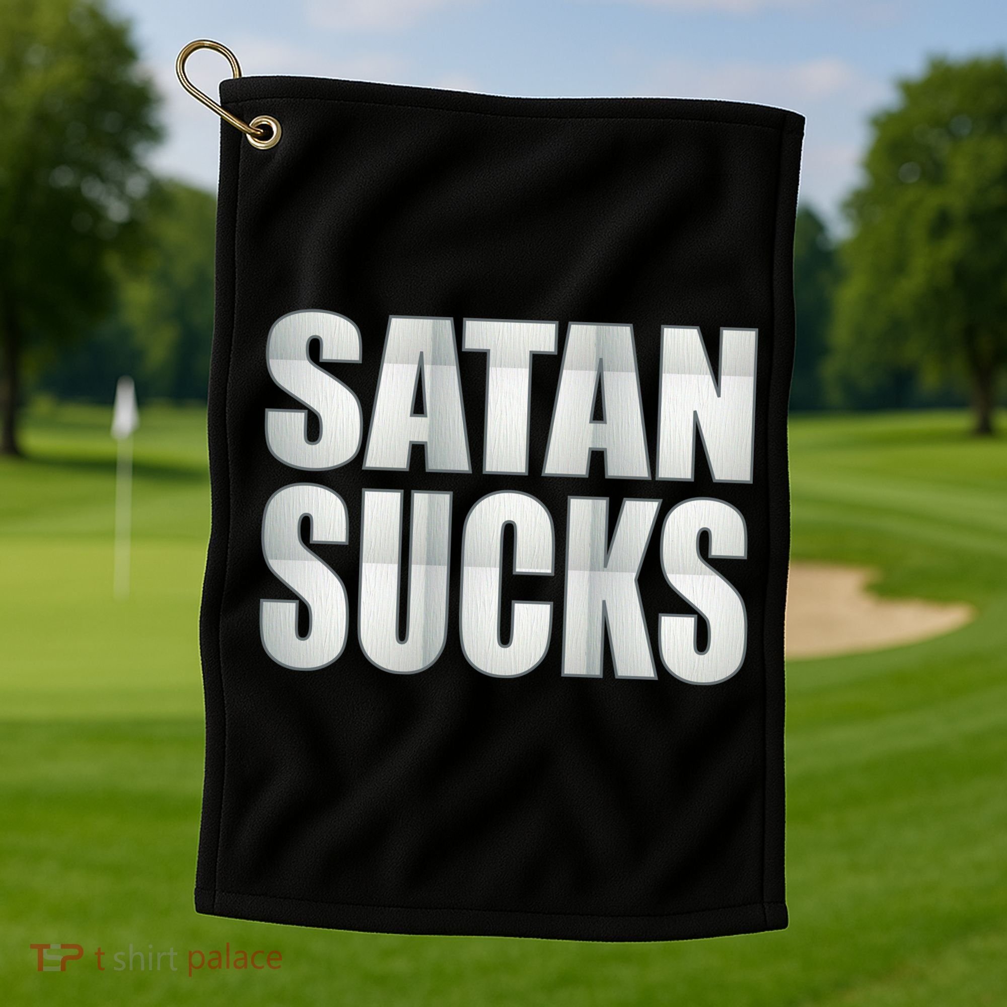 Satan Sucks Golf Towel
