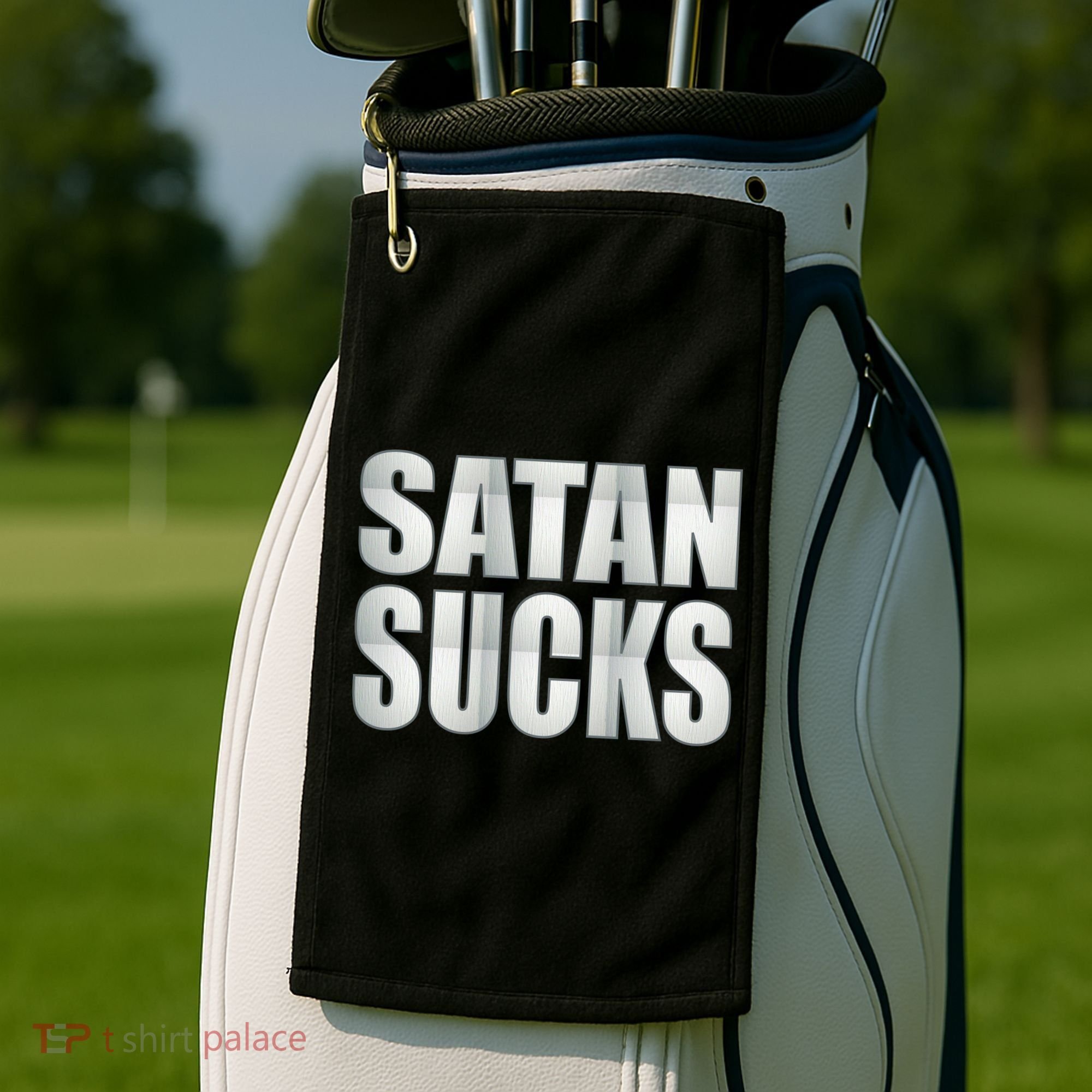 Satan Sucks Golf Towel